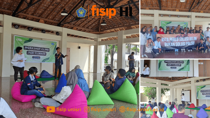 Pengenalan isu krisis iklim dalam Workshop Climb For Climate oleh FPCI UNISRI bekerja sama dengan Yayasan Indonesia Cerah