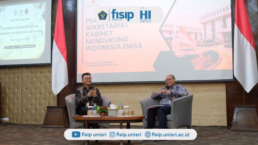 Pesan Asisten Deputi Bidang Ilmu Hubungan Internasional untuk Mahasiswa Prodi Ilmu Hubungan Internasional, dalam Kunjungan di Sekretariat Kabinet RI