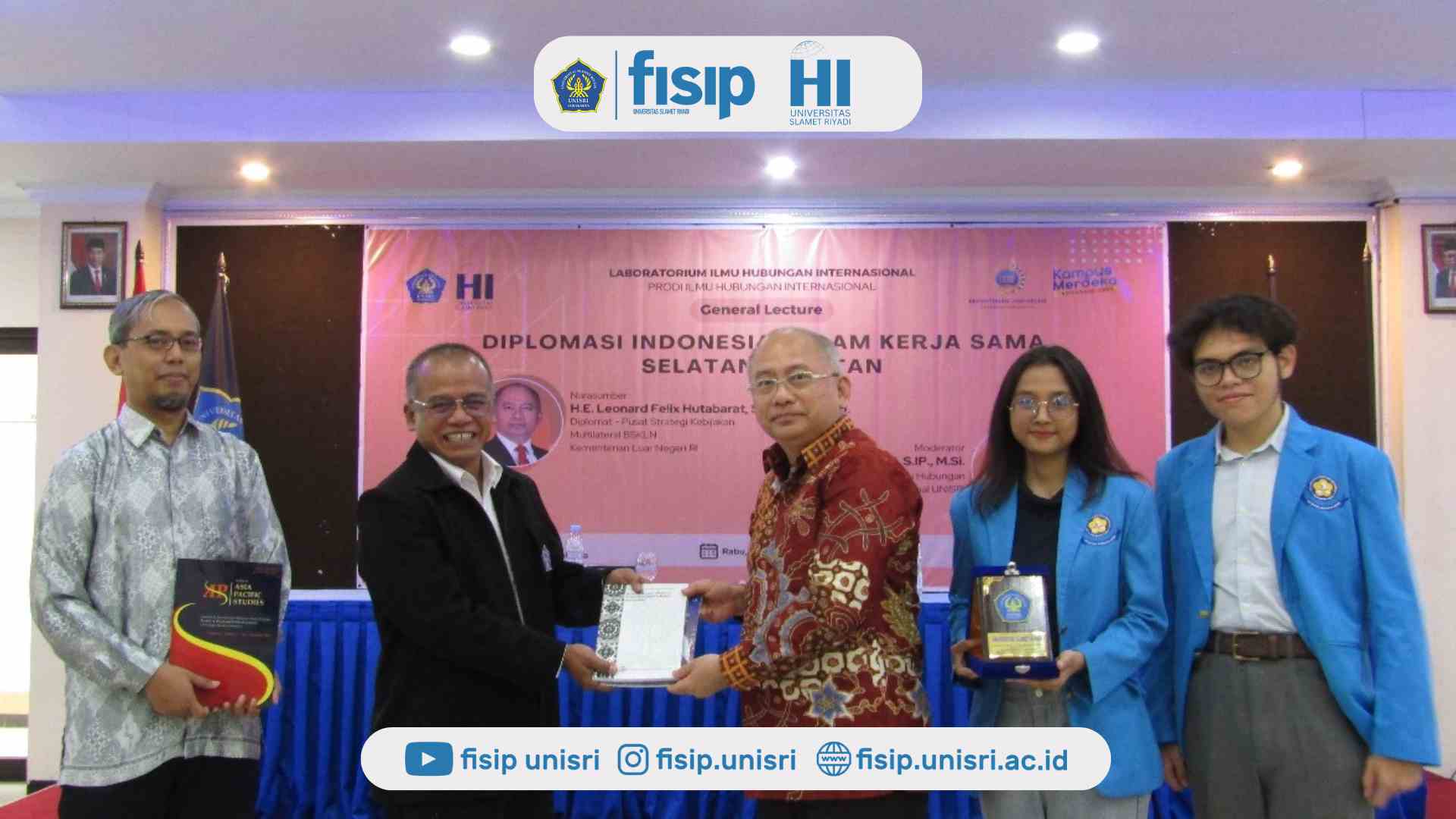 Mahasiswa HI UNISRI mendalami Peran Indonesia dalam Kerjasama Selatan-Selatan, melalui Kuliah UMUM dari Kementerian Luar Negeri