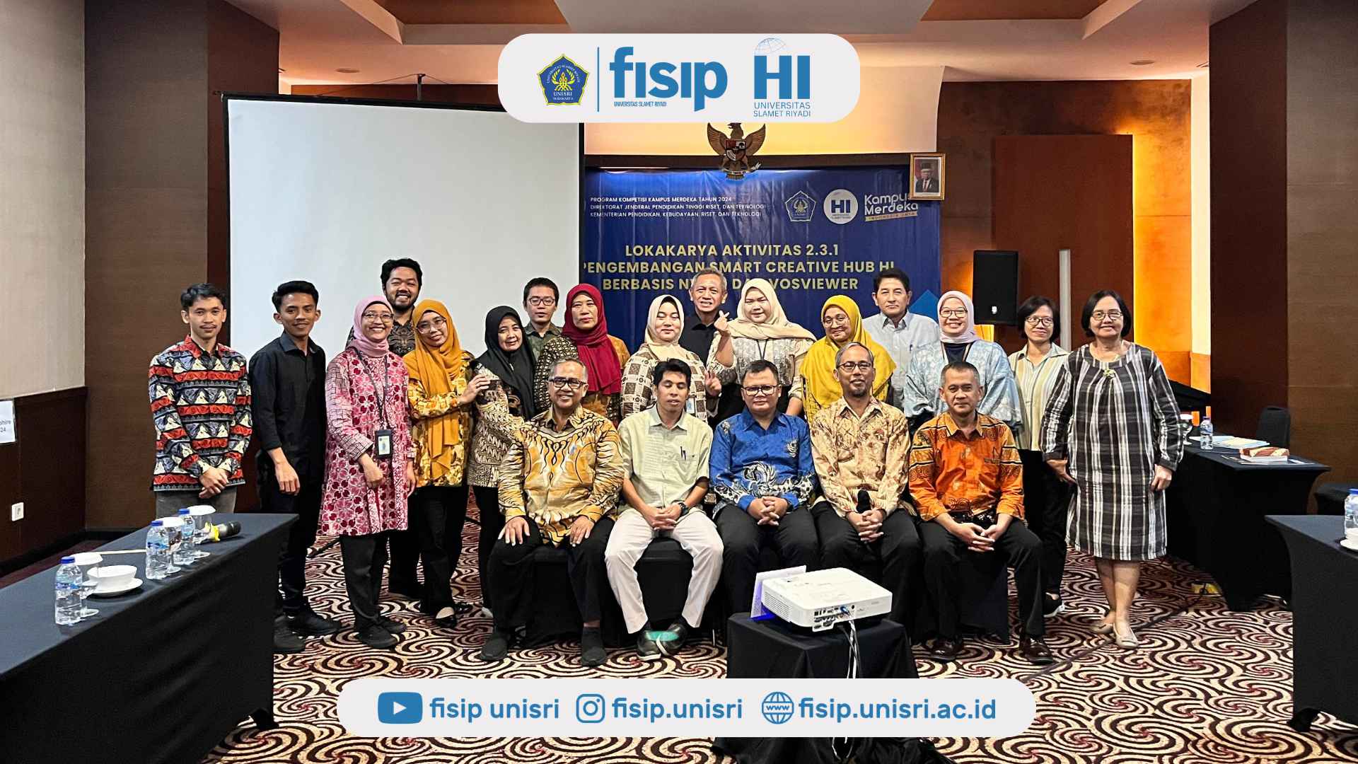 Menuju Riset Berbasis Teknologi Mutakhir, Prodi HI UNISRI adakan Lokakarya Smart Creative Hub berbasis NVIVO dan VOSViewer