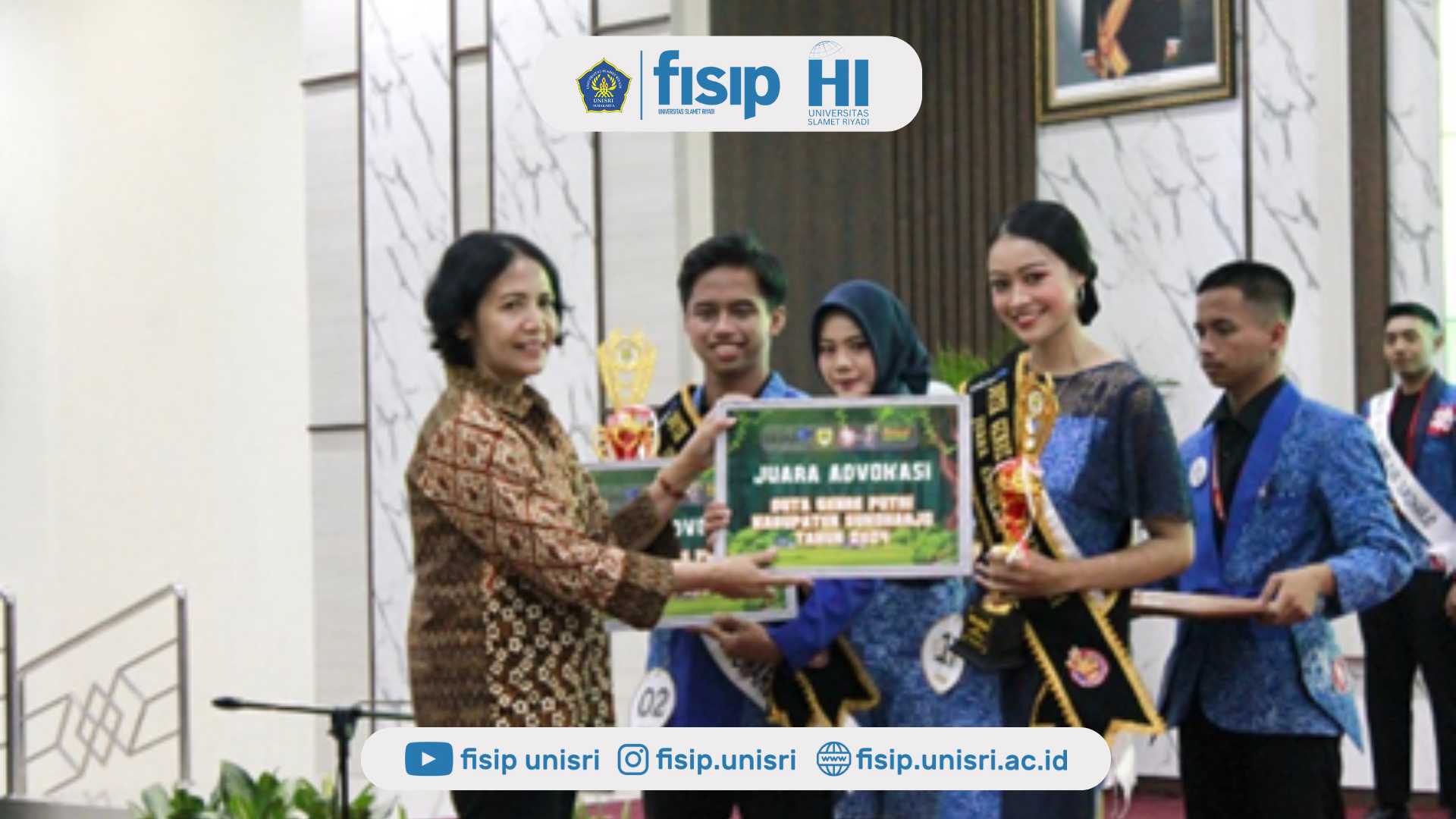 Nadya Mesayu Indreswary- Harumkan HI UNISRI sebagai Juara Advokasi Duta Genre Kabupaten Sukoharjo 2024