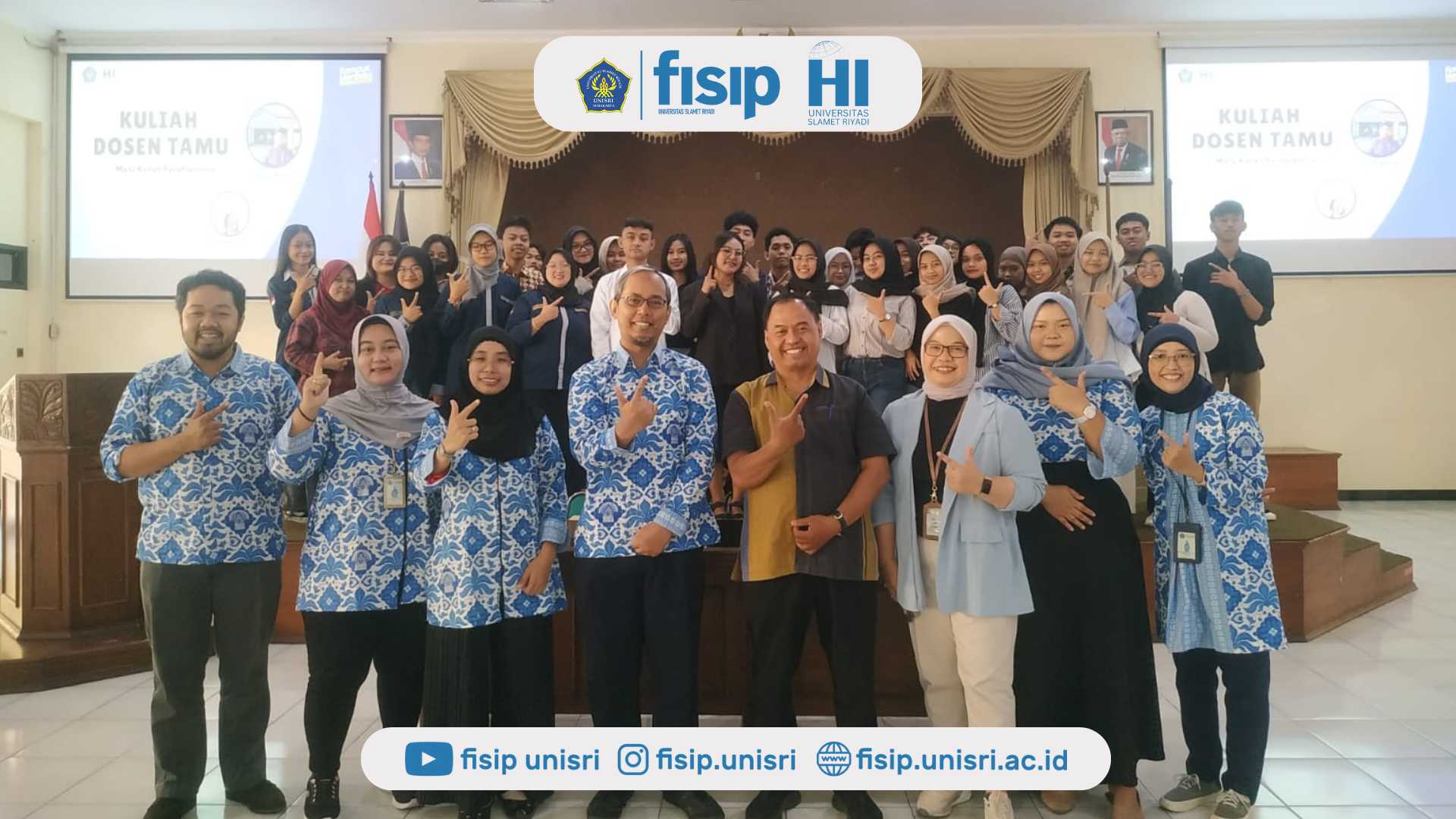 Kuliah Dosen Tamu di Prodi HI UNISRI, Menghadirkan Pakar Paradiplomasi dari UMY