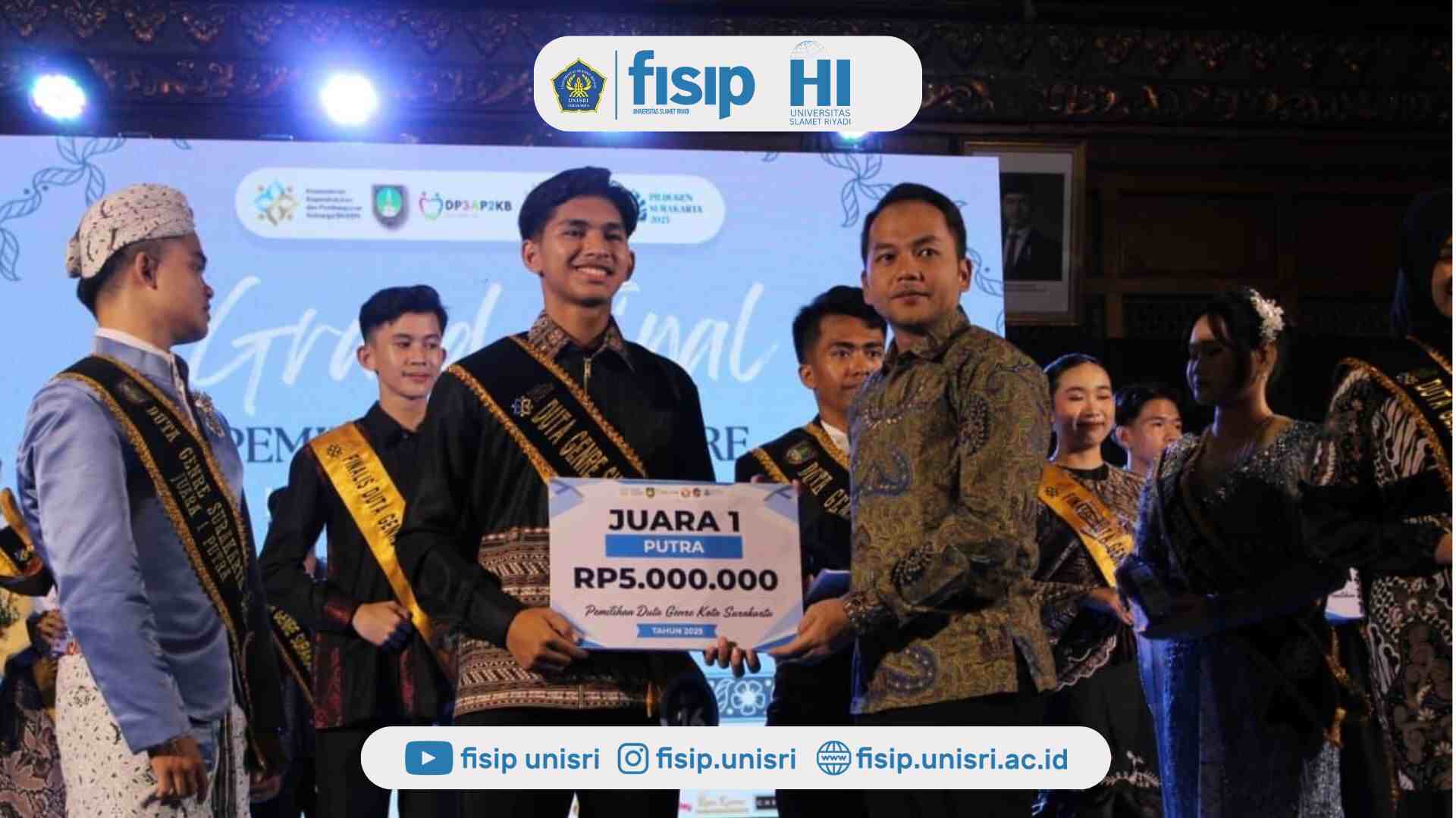 Mahasiswa HI Unisri Solo, Aufaa, Raih Juara Duta GenRe Kota Solo 2025